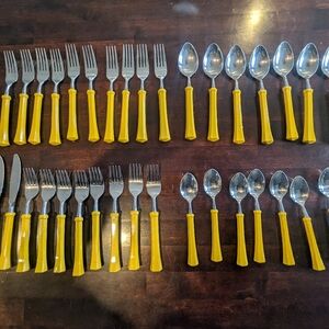 Vintage Oxford Hall Perfectionware Silverware Stainless/Melamine 37 PC